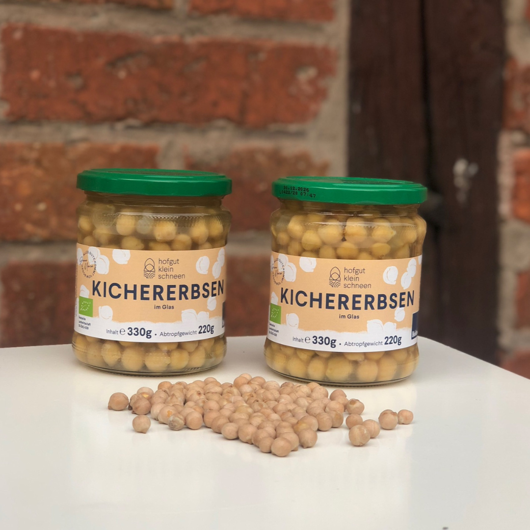 Kichererbsen im Glas