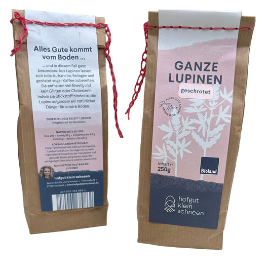 Lupinen geschrotet